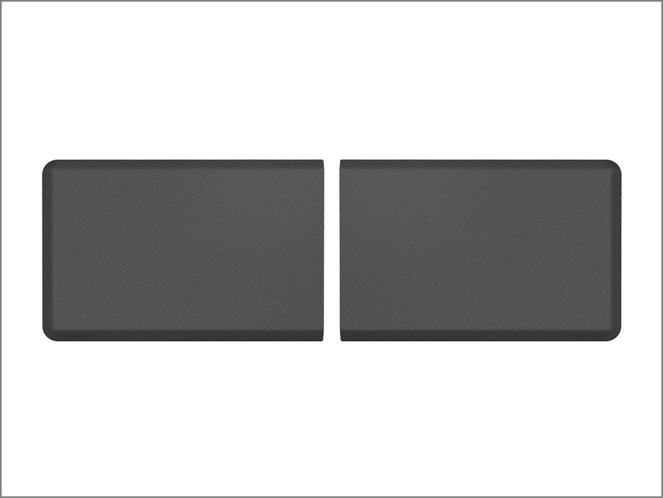 anti fatigue comfort mats connect in black by weathertech with carbon finish