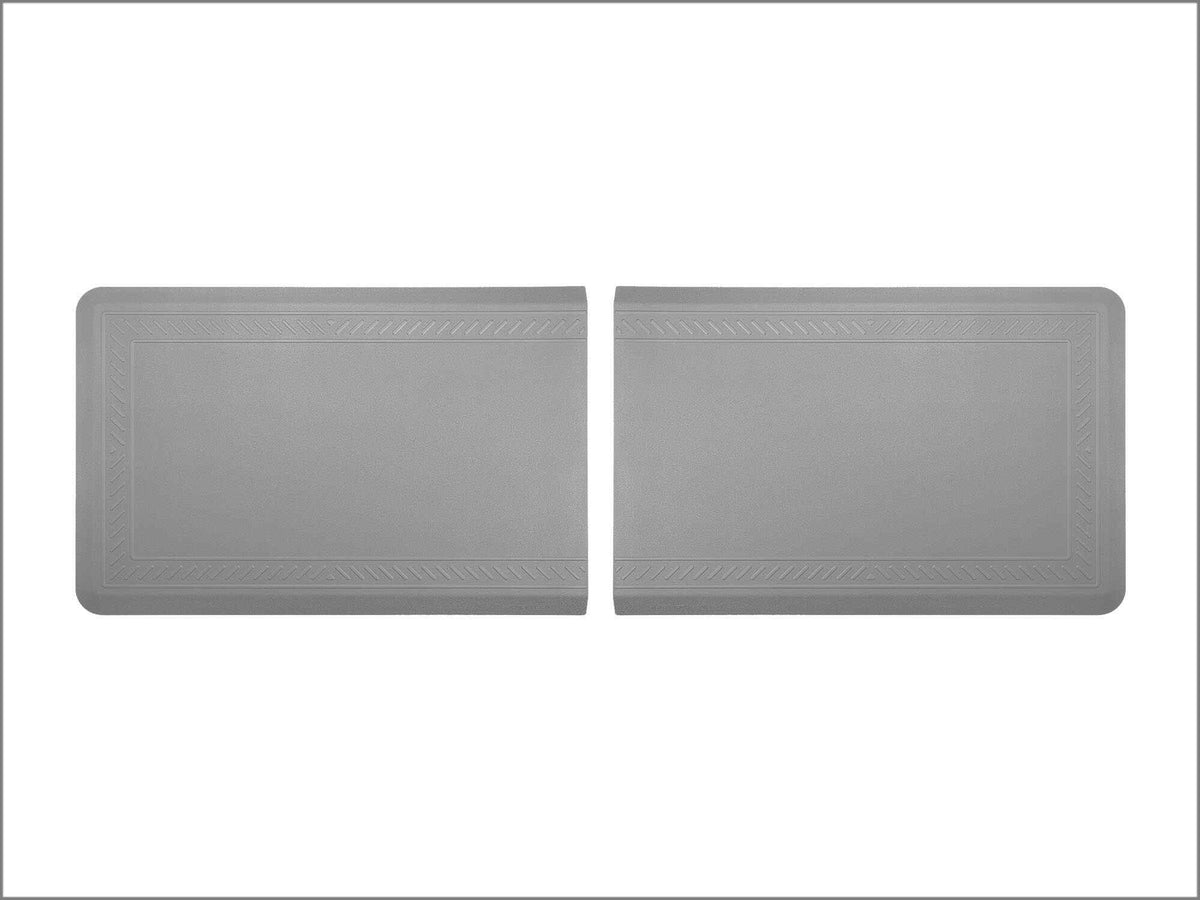 anti fatigue comfort mats in grey by weathertech with bordered finish