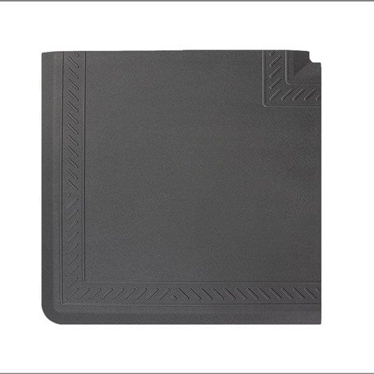 Tapis d'angle 0,64 m x 0,64 m; Bordé | Noir